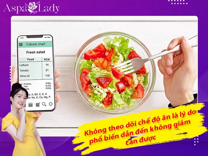 Không theo dõi chế độ ăn uống là lý do phổ biến dẫn đến không giảm cân được Không theo dõi chế độ ăn uống là lý do phổ biến dẫn đến không giảm cân được