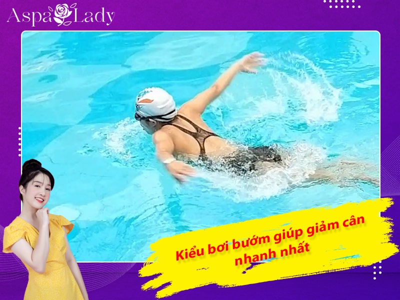 Kiểu bơi bướm giúp giảm cân nhanh nhất Kiểu bơi bướm giúp giảm cân nhanh nhất