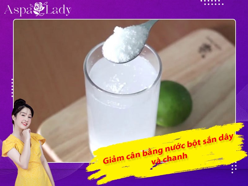 Giảm cân bằng nước bột sắn dây – chanh Giảm cân bằng nước bột sắn dây – chanh