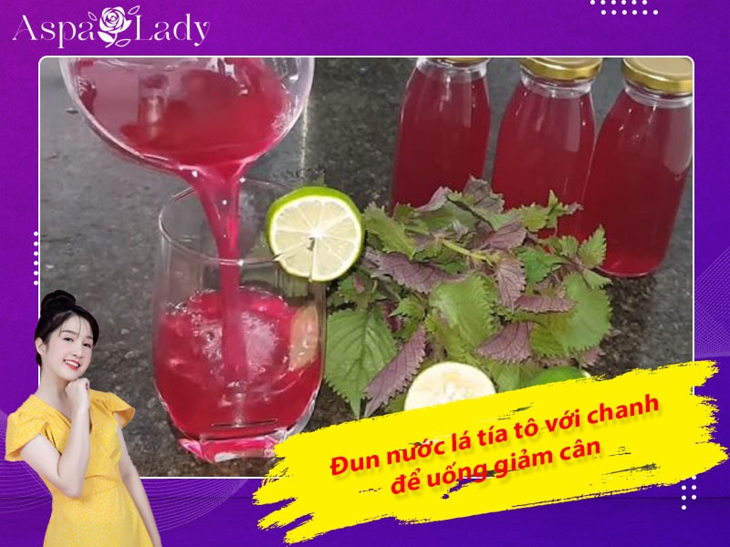 Đun nước lá tía tô với chanh để uống giảm cân Đun nước lá tía tô với chanh để uống giảm cân