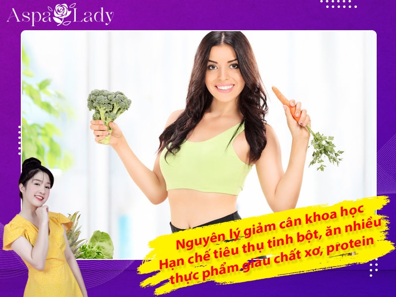 Nguyên lý giảm cân khoa học: Hạn chế tiêu thụ tinh bột, ăn nhiều thực phẩm giàu chất xơ, protein Nguyên lý giảm cân khoa học: Hạn chế tiêu thụ tinh bột, ăn nhiều thực phẩm giàu chất xơ, protein