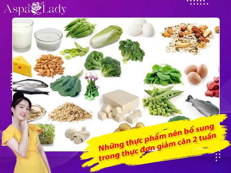 Những thực phẩm nên bổ sung trong thực đơn giảm cân 2 tuần