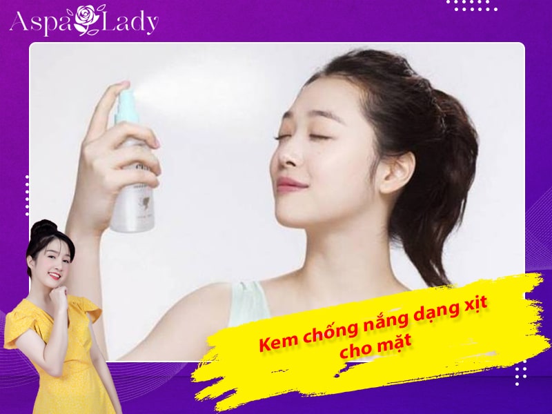 Kem chống nắng dạng xịt cho mặt Kem chống nắng dạng xịt cho mặt