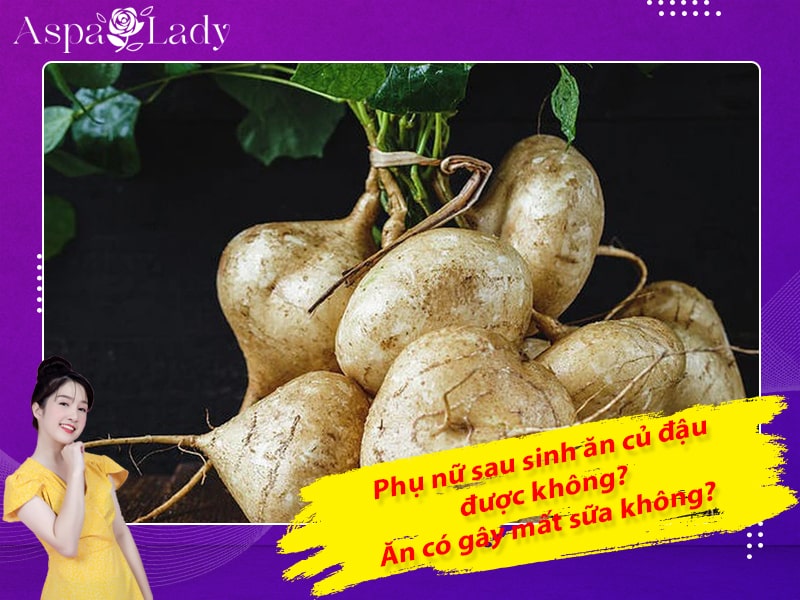 Phụ nữ sau sinh ăn củ đậu được không? Ăn có gây mất sữa không?