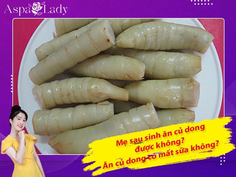 Mẹ sau sinh ăn củ dong được không? Ăn có mất sữa không?