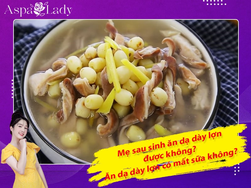 Mẹ sau sinh ăn dạ dày lợn được không? Ăn có mất sữa không?