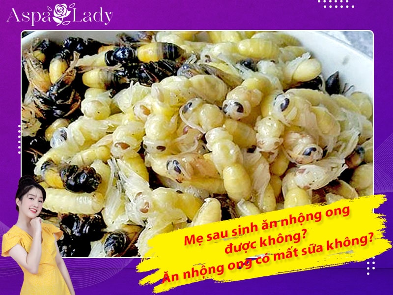 Mẹ sau sinh ăn nhộng ong được không? Ăn có mất sữa không?