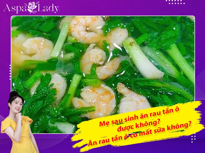 Mẹ sau sinh có ăn được rau tần ô không? Ăn có mất sữa không?