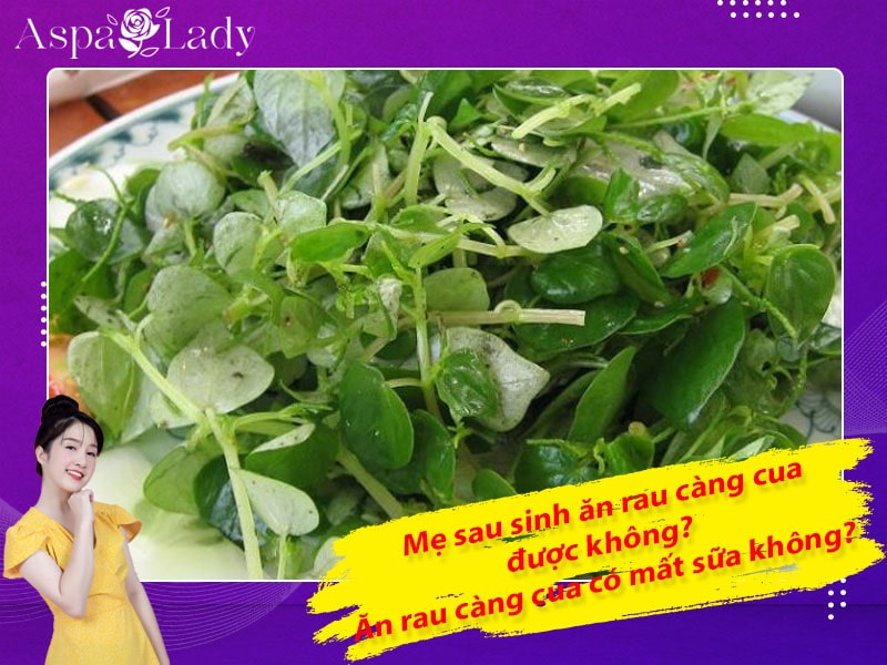 Mẹ sau sinh ăn rau càng cua được không? Ăn có mất sữa không?