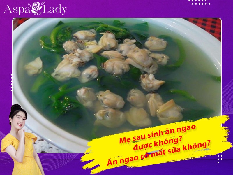 Mẹ sau sinh ăn ngao được không? Uống có mất sữa không?