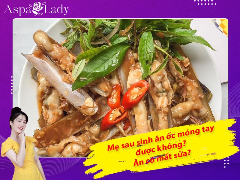 Mẹ sau sinh ăn ốc móng tay được không? Ăn có mất sữa không?